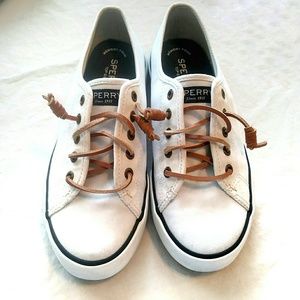 Sperry Top Sider White Slide on Shoe
